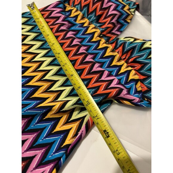 Vintage Popina Swim Swimsuit Halter SZ M Rainbow Chevron Pin Up Retro Women's - Picture 4 of 12